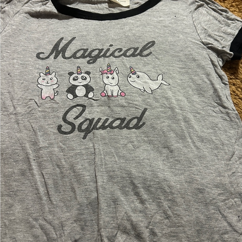 Gray Magical Squad Graphic T-Shirt